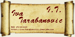Iva Tarabanović vizit kartica